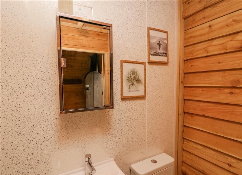 The bathroom at Dog Crag Cabin, Whicham near Silecroft