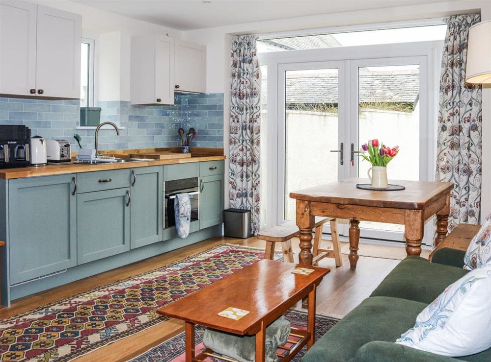 Open plan living space at Dol Heulog in Conwy, Gwynedd