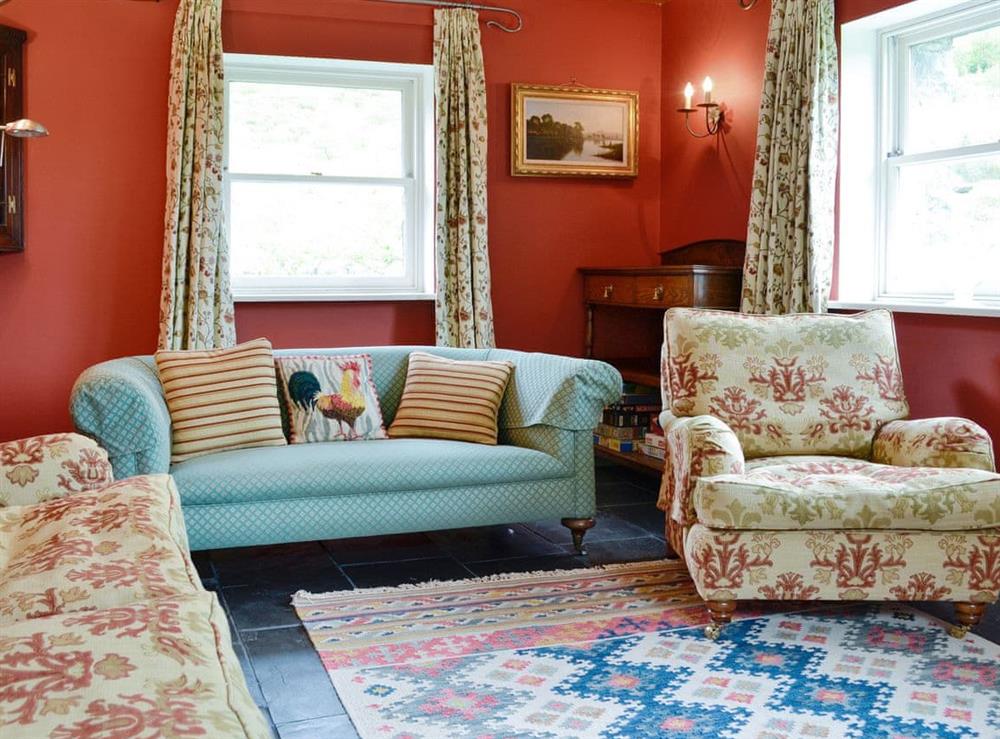 Second seating area within living room at Dol Y Clochydd in Llanfachreth, near Dolgellau, Gwynedd