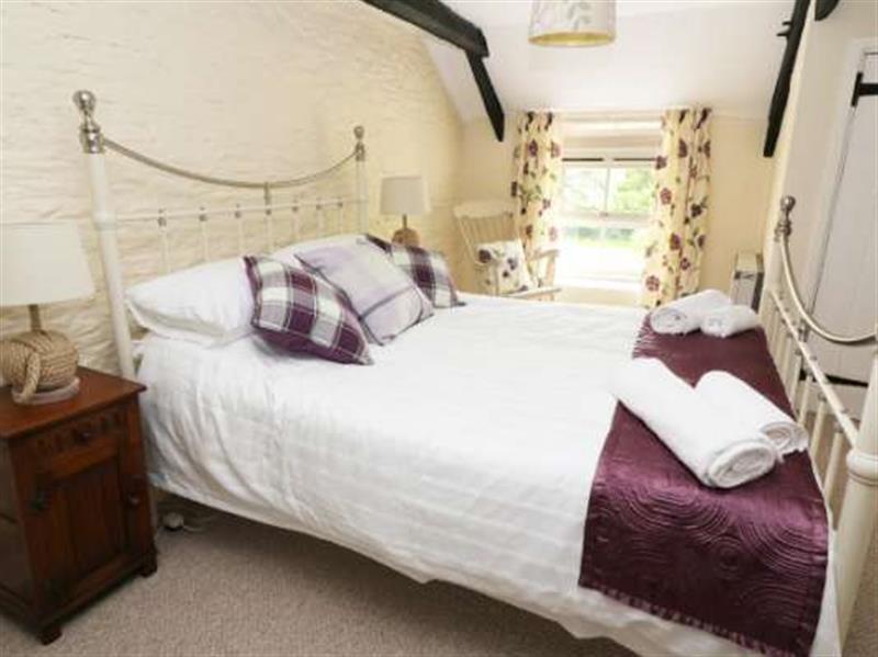 One of the double bedrooms at Dolau Farmhouse, Lampeter, Dyfed
