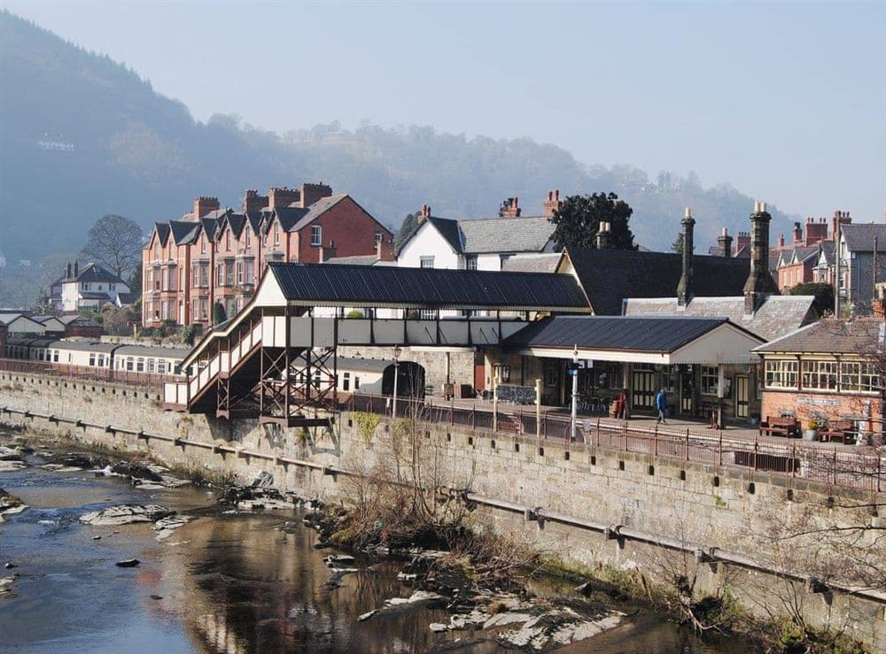 Llangollen station and the River Dee at Dolgadfa in Llandderfel, near Bala, Gwynedd., Great Britain