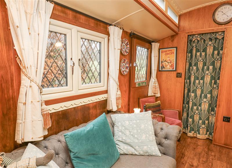 This is a bedroom at Dolly the Circus Wagon, Brynhoffnant