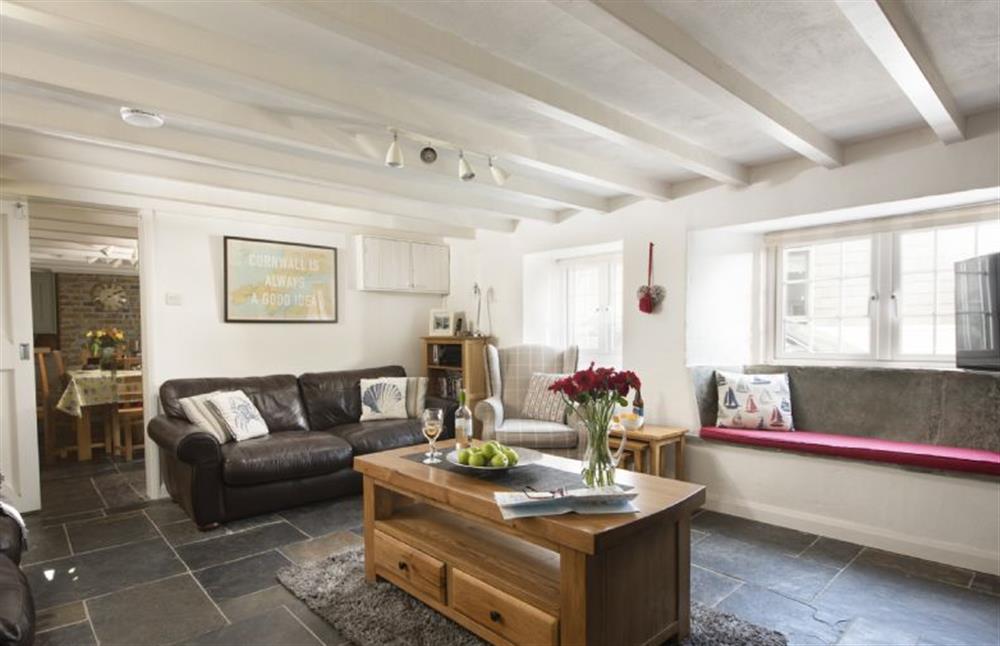 The sitting room leads through to the kitchen and dining area at Dolor Cottage, Coverack