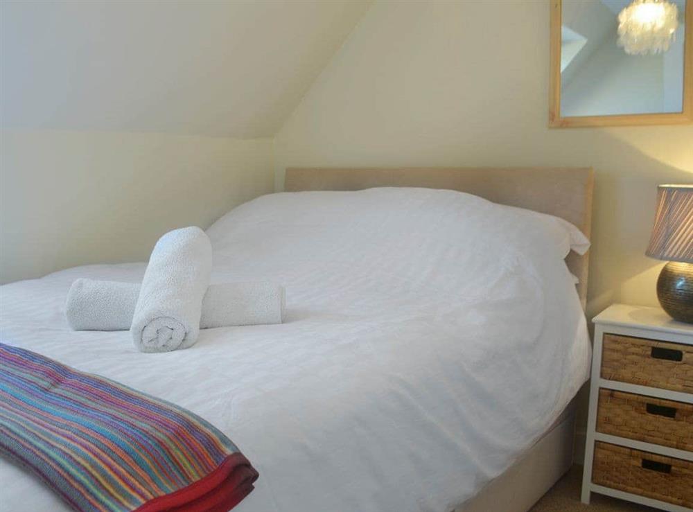 Comfy double bedroom at Dolphin Cottage in Nairn, Morayshire