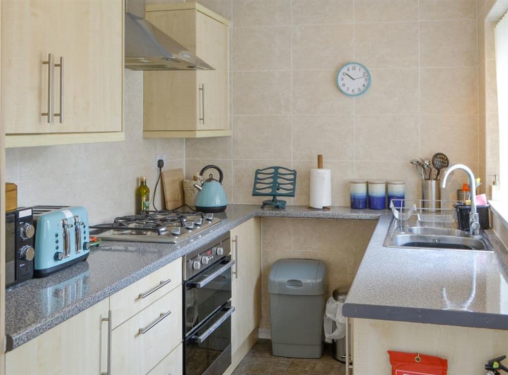 Kitchen at Dolphin Cottage in Newbiggin by the Sea, Northumberland