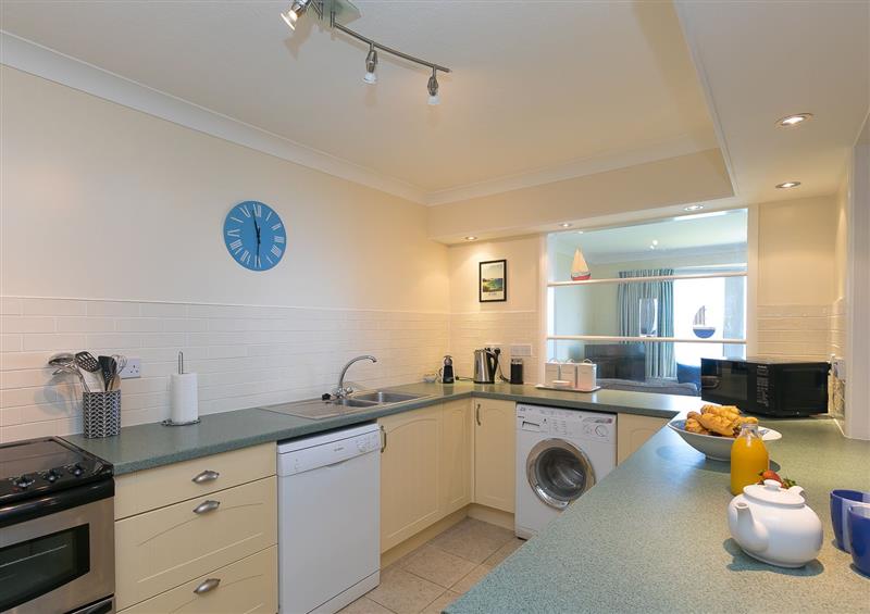 This is the kitchen at Dolphin Watch, Carbis Bay