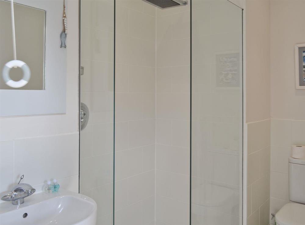 Shower room with toilet at Dolphina in Middleton-on-Sea, West Sussex