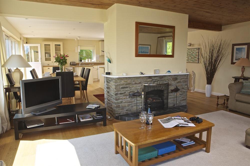 Open plan lounge area at Dolphins in South Sands, Salcombe