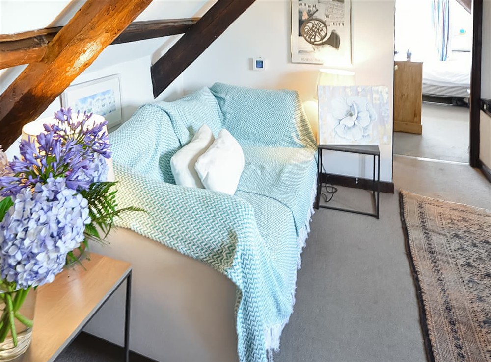 Living area at Dolphins in St Mawes, Cornwall