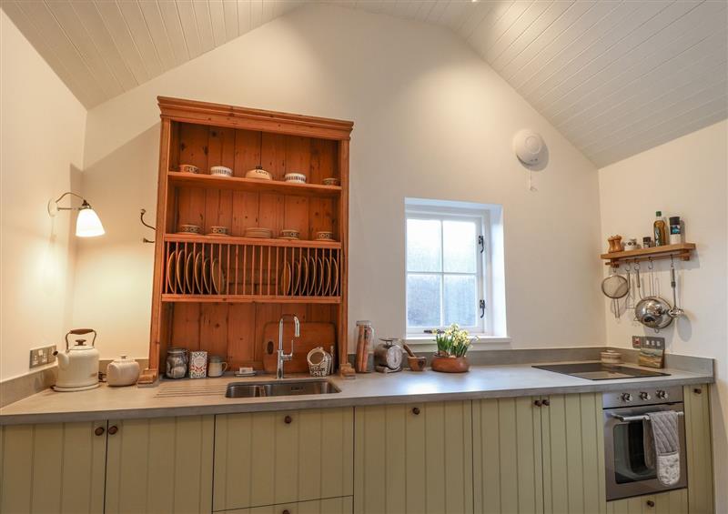 This is the kitchen at Dolwylan Barn, Cwmtydu