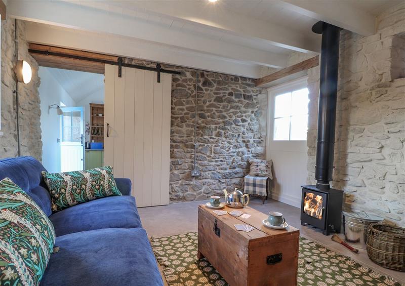 This is the living room at Dolwylan Barn, Cwmtydu