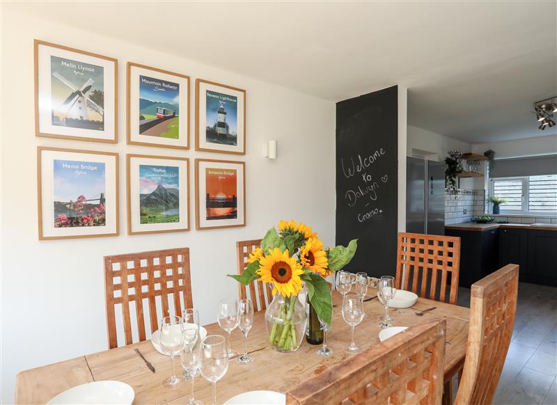 This is the dining room at Dolwyn, Llandegfan