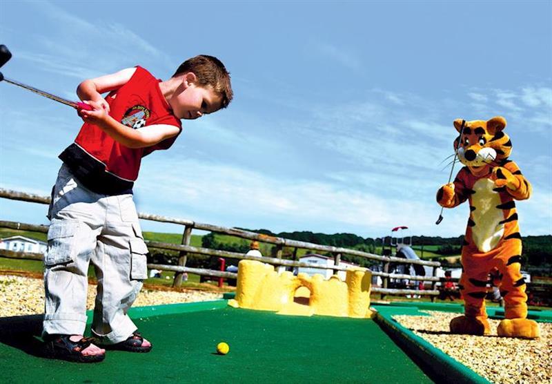Crazy golf at Doniford Bay Holiday Park in Watchet, Somerset