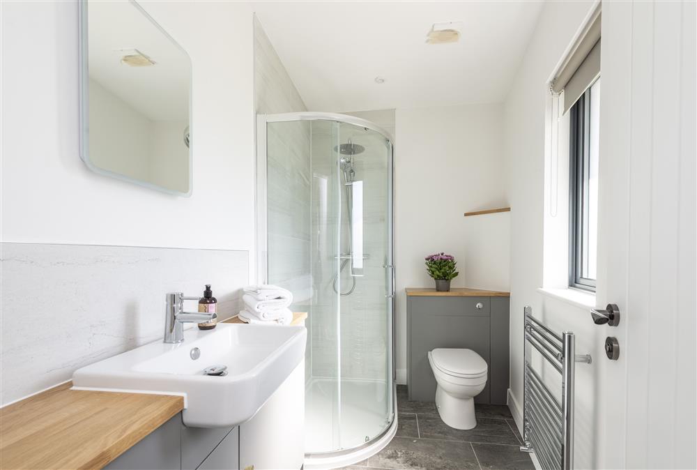 En-suite shower room for bedroom two at Dorset Eco Retreats, Ansty, Dorchester