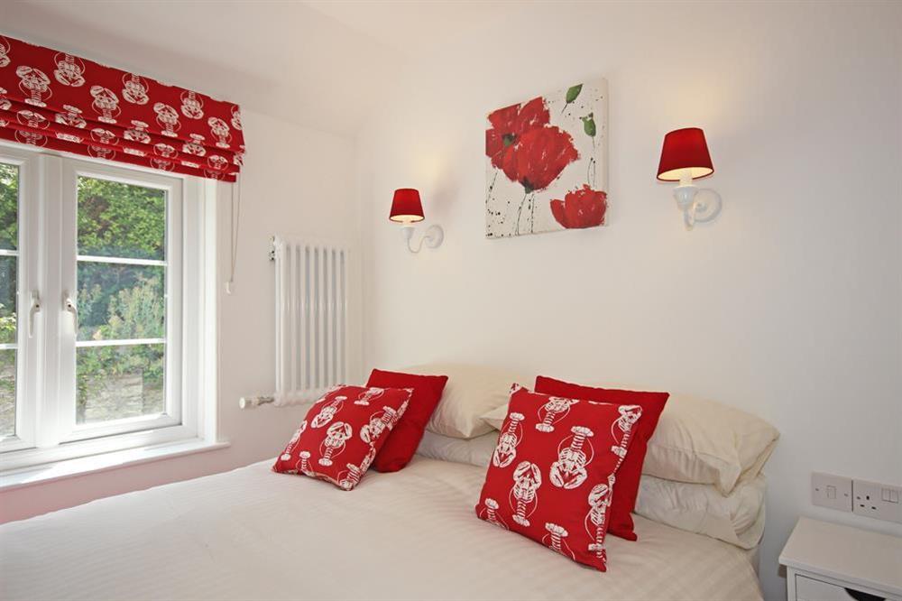 Cosy third bedroom with double bed at Dory Cottage in , Salcombe