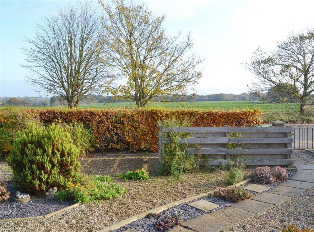 Well-maintained garden areas at Dots Place in North Walsham, Norfolk