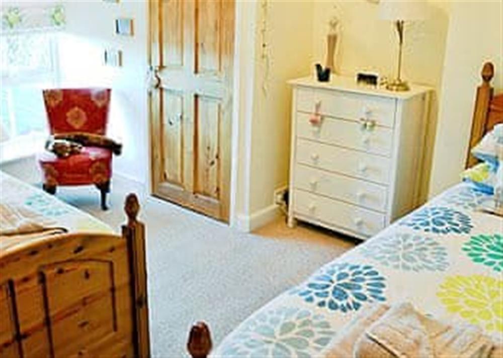Twin bedroom at Dotty Cottage in Chathill, Northumberland