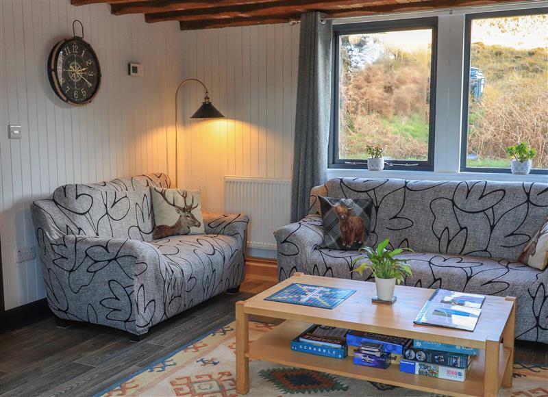 Enjoy the living room at Doune Bay Lodge, Knoydart near Mallaig