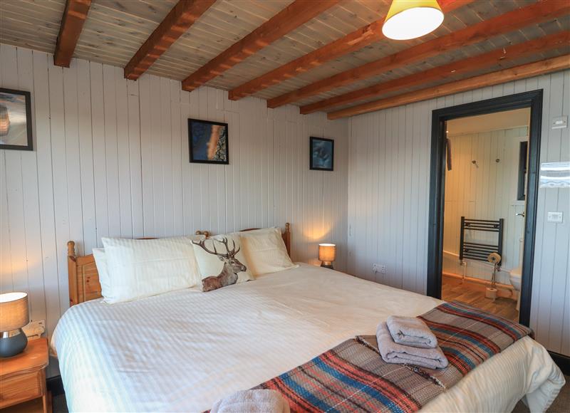 One of the bedrooms at Doune Bay Lodge, Knoydart near Mallaig