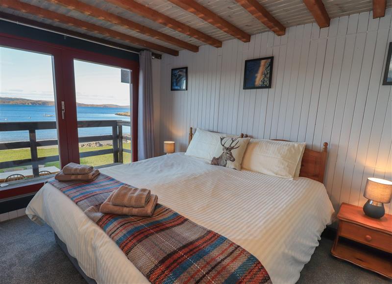This is a bedroom at Doune Bay Lodge, Knoydart near Mallaig