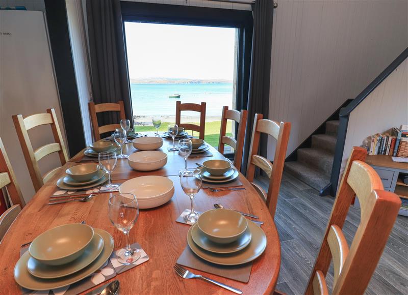 This is the dining room at Doune Bay Lodge, Knoydart near Mallaig
