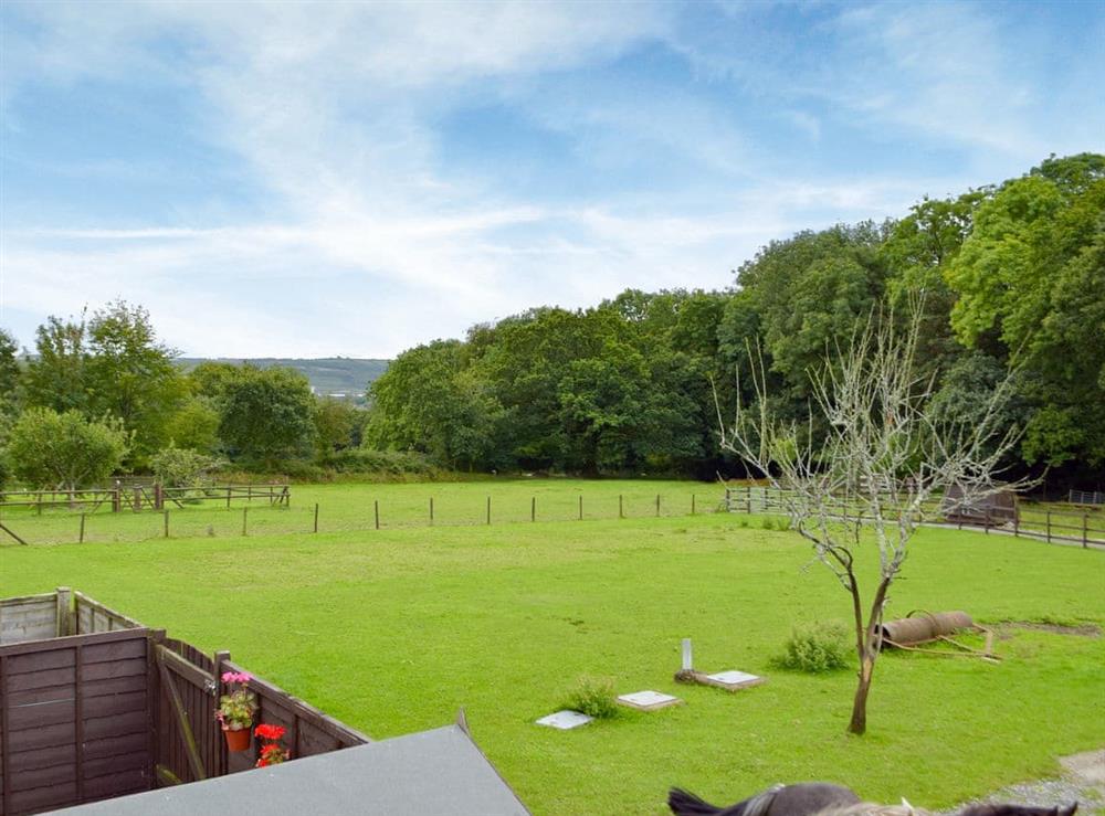 Views over the surrounding fields at Dove Cottage in Pontyates, near Kidwelly, Dyfed