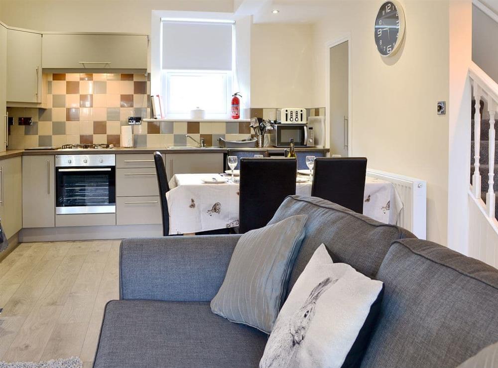 Spacious open plan living space at Dovecote House in Wooler, Northumberland