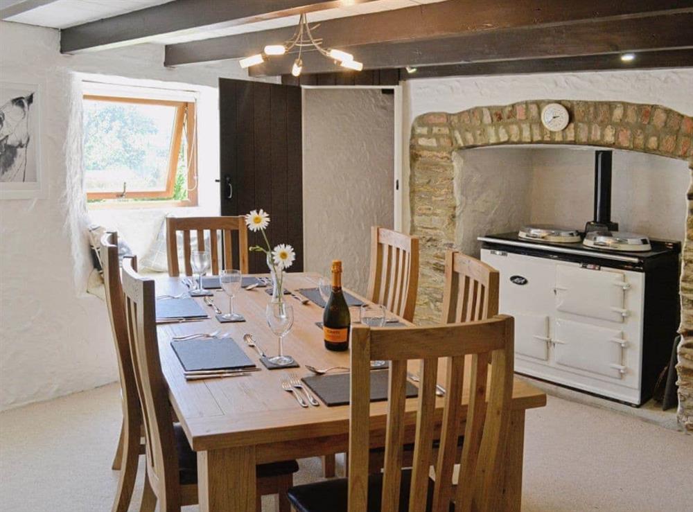 Dining Area at Dover Row Cottage in Zelah, near Perranporth, Cornwall