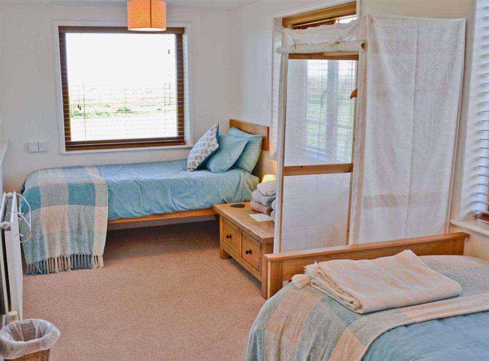 Twin bedroom at Dover Row Cottage in Zelah, near Perranporth, Cornwall