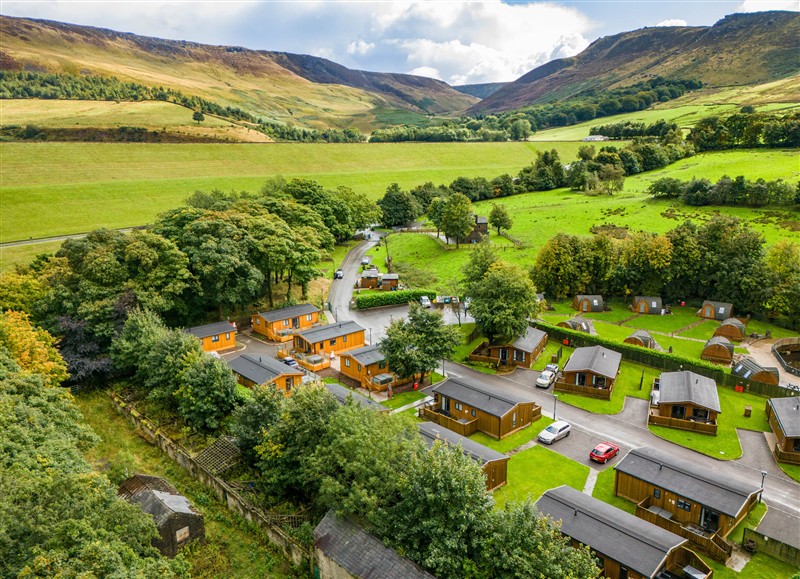 Outside Dovestone Secluded Spa 6 (Lodge 14)