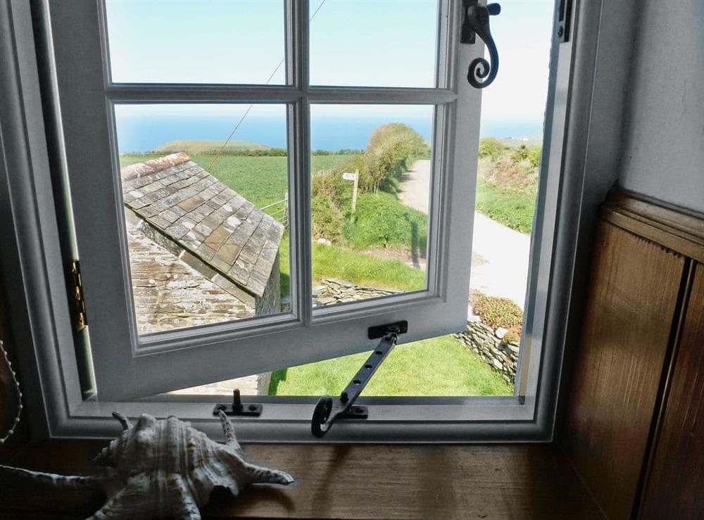 View at Downhouse Cottage in Delabole, near Tintagel, Cornwall