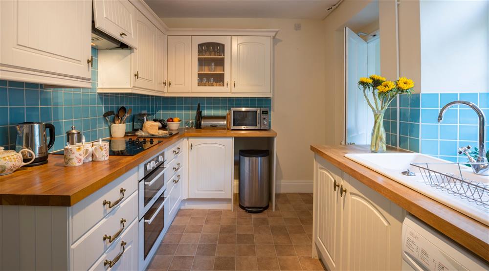 The kitchen at Downhouse Farm Cottage in Bridport, Dorset
