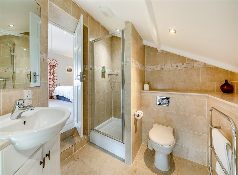 En-suite at Doxford House in Doxford, near Embleton, Northumberland