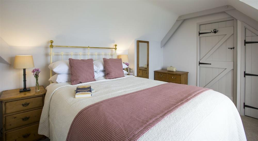 The double bedroom at Doyden Stable Cottage in Port Quin, Cornwall