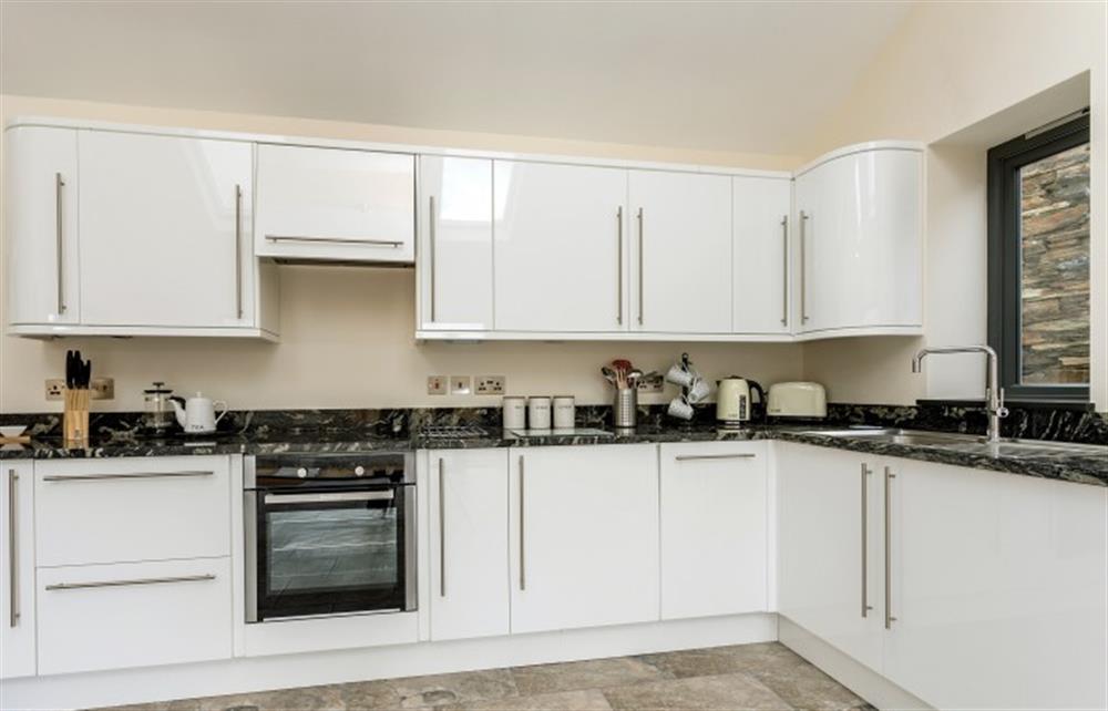 The bright Kitchen at Dragon Barn, Tintagel
