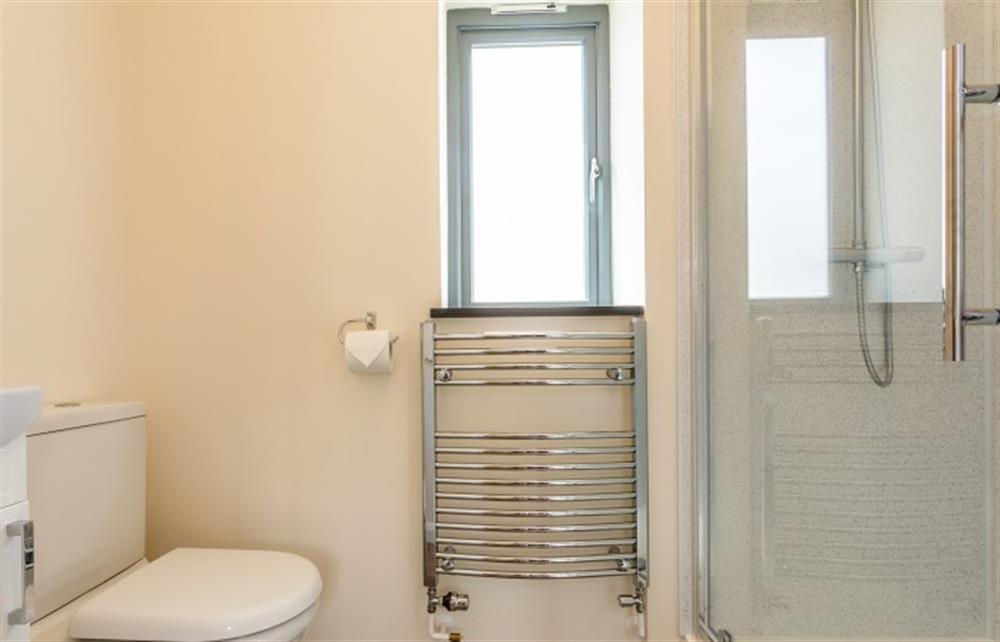 The en-suite shower room at Dragon Barn, Tintagel