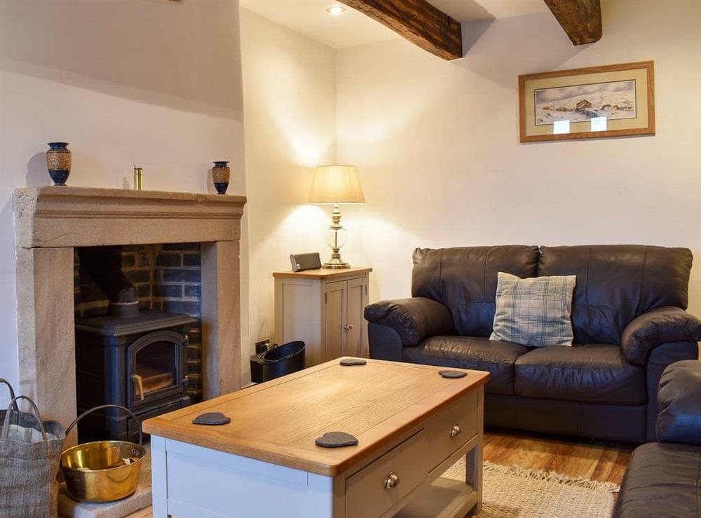 The living area at Dragon Cottage in Brassington, Derbyshire