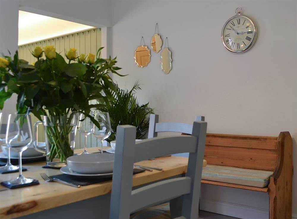 Lovely dining room with interesting furnishings at Dragonfly Cottage in Beverley , Yorkshire, North Humberside