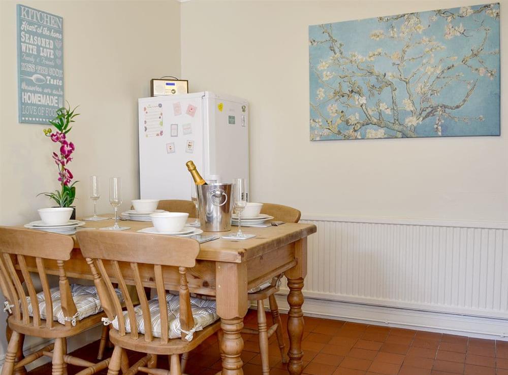 Quaint kitchen/ dining area at Draigs Cottage in Abergavenny, Monmouthshire, Somerset