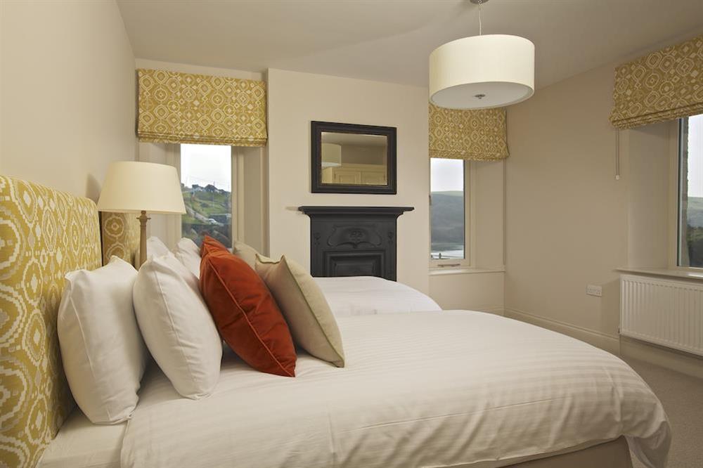 First floor twin bedroom with sea views at Drake House in , Hope Cove