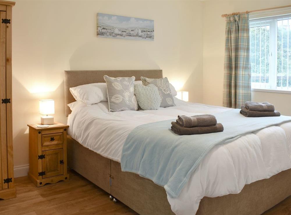 Comfortable double bedroom at Drake Lodge in Saltburn-by-Sea, near Whitby, North Yorkshire