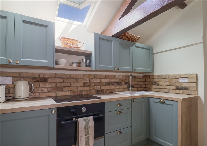 This is the kitchen at Drakes Hideaway, Lyme Regis