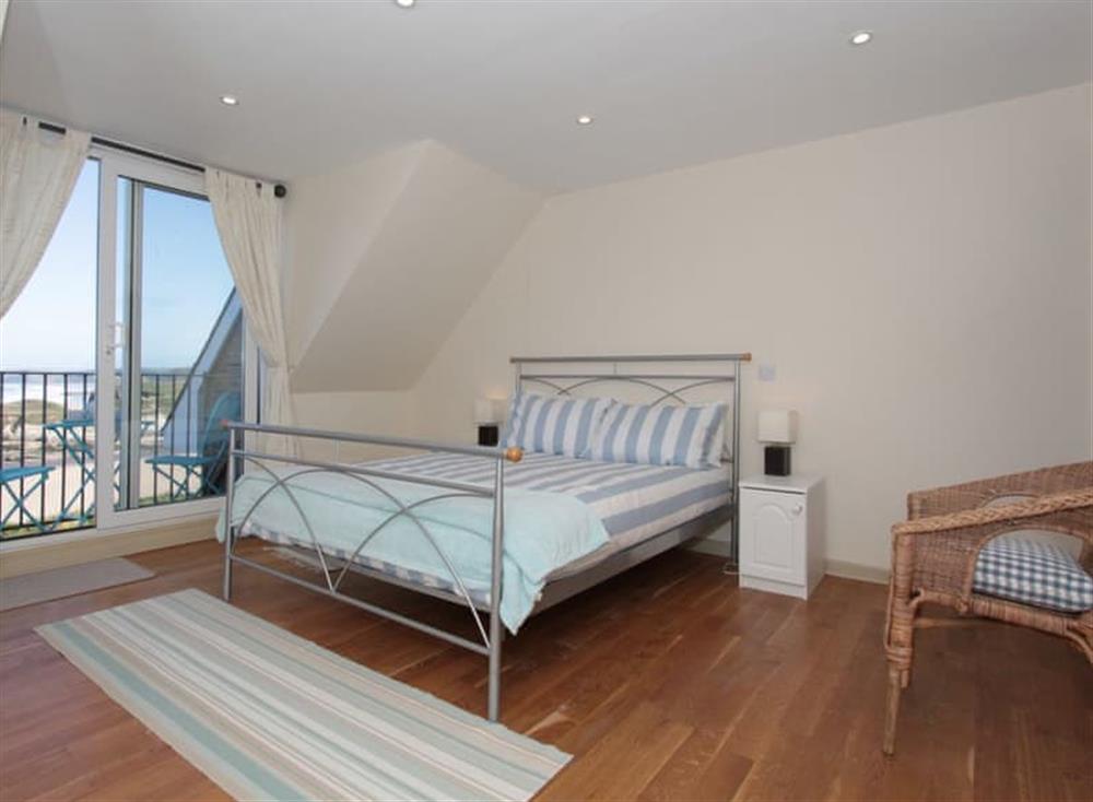 Double bedroom at Driftwood in 7 Glendorgal Sands, Newquay