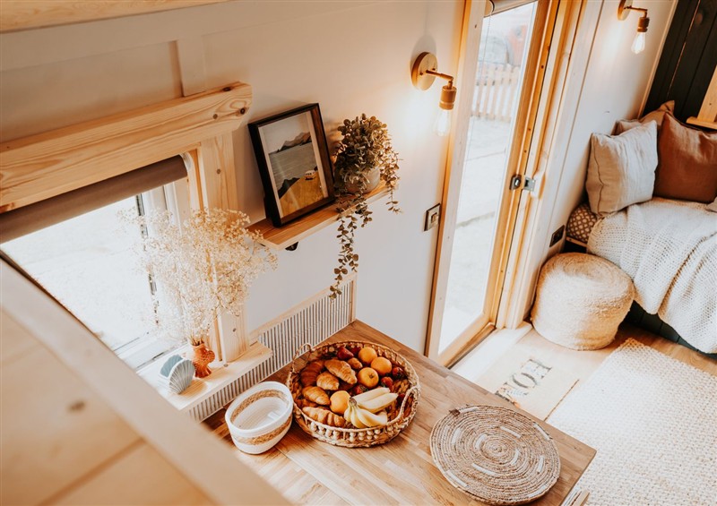 The living area at Driftwood, Carreglefn near Llanfechell