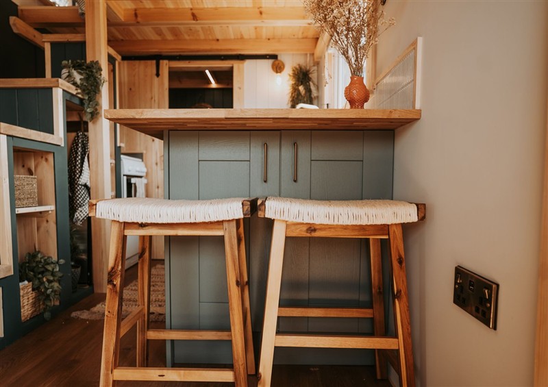 This is the kitchen at Driftwood, Carreglefn near Llanfechell