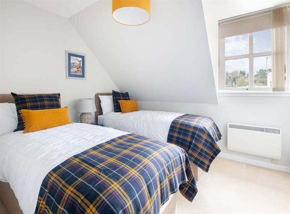 Twin bedroom at Driftwood Cottage in Avoch, Ross-Shire