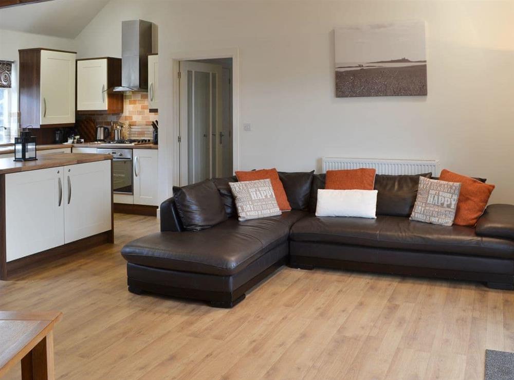 Comfortable seating within living area at Driftwood Cottage in Newton-by-the-Sea, near Alnwick, Northumberland