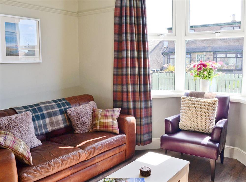 Comfy living room at Driftwood Cottage in Seahouses, Northumberland