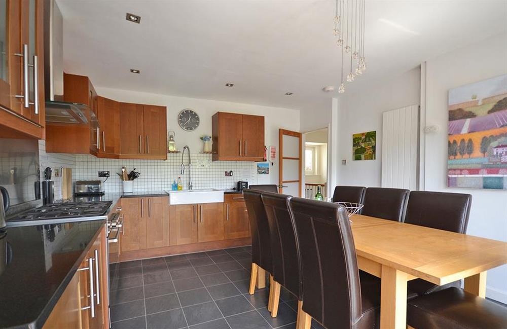 The modern kitchen with range oven, is very well equipped at Driftwood, Dartmouth