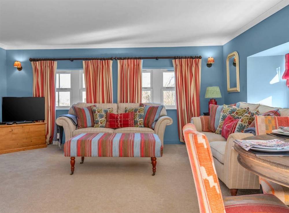 Living area at Driftwood Lodge in Kelso, Roxburghshire